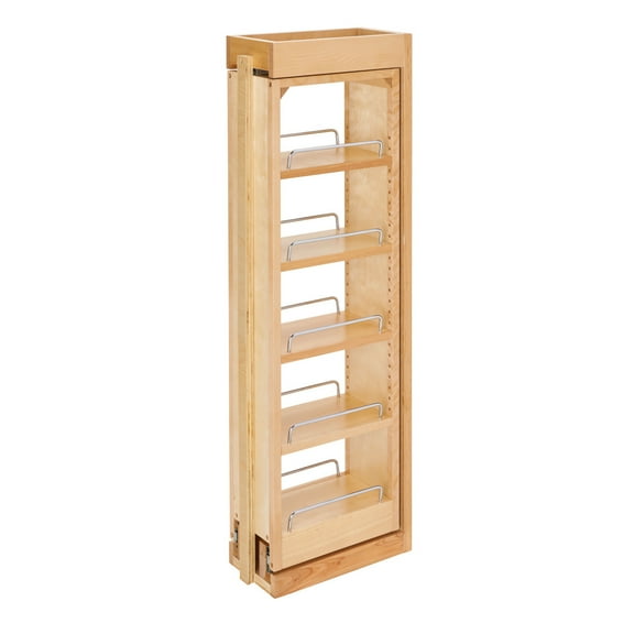 Rev-A-Shelf 3" x 36" 5-Shelf Wall Filler Pullout, Natural