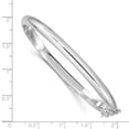 thumbnail image 3 of Sterling Silver Bracelet Bangle Women's 5 mm 7.25 in w/Chain Hinged, 3 of 4