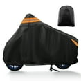 thumbnail image 1 of Cubierta de motocicleta de 75.98" Longitud, cubierta de motorbike impermeable para protección exterior contra lluvia, polvo y sol, color negro, 1 of 7