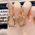 thumbnail image 1 of Pendientes de aro de oro para mujer, aro grueso de plata de ley chapado Ea, 1 of 3