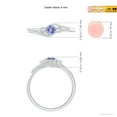 thumbnail image 4 of ANGARA Natural Tanzanite and Diamond Three Stone Bypass Engagement Ring in 14K White Gold for Women (Size-4mm) | December Birthstone, Anniversary, Jewelry Gift for Women | Natural Tanzanite Ring, 4 of 9