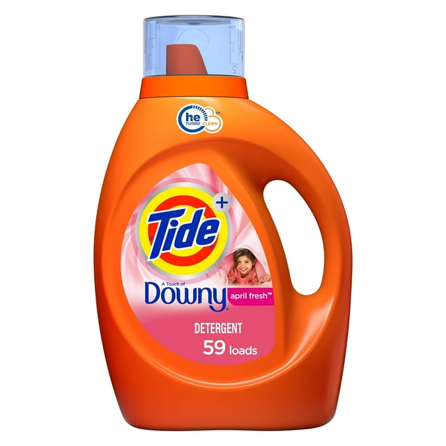 Detergente para ropa Tide Touch of Downy Original, botella de 2,48 litros