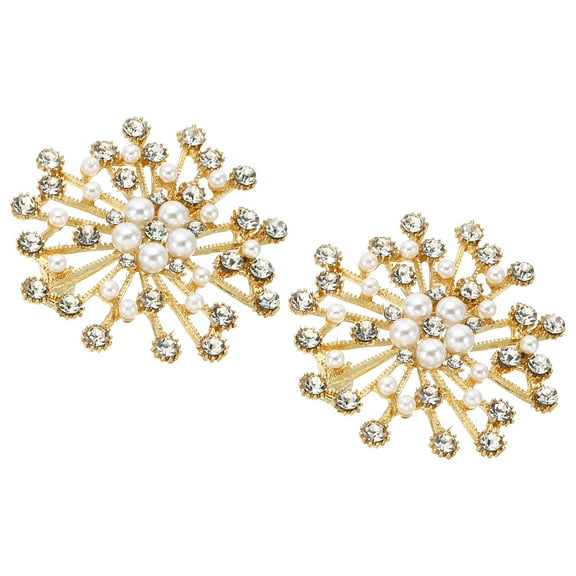 Uxcell Snowflake Safety Decorative Pin, 2Pcs Anti Exposure, Golden