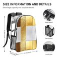 thumbnail image 2 of 16 Inch Transparent Backpack With Lightweight And Durable Design Without Pockets Transparent For Work Business Travel Sports Gold Stripe_4, 2 of 7
