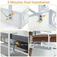 thumbnail image 3 of Under Desk Cable Management Tray White, IRmm Cable Management Under Desk No Drill, Cable Tray with Clamp for Desk Wire Management,Desk Cable Management Box for Office, Home - No Damage to Desk, 3 of 8