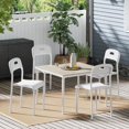 thumbnail image 4 of QinaQin Dining Chairs Set of 4, Stackable Plastic Kitchen Chairs with Metal Legs, Waterproof and Stain-Resistant, 4 of 7