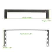 NavePoint 4U 19 Inch Vertical Wall Mount Rack Wall Mountable Server Rack w/ Hardware Black