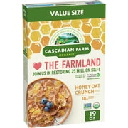 Cascadian Farm Organic Cereal, Honey Oat Crunch, 19 oz