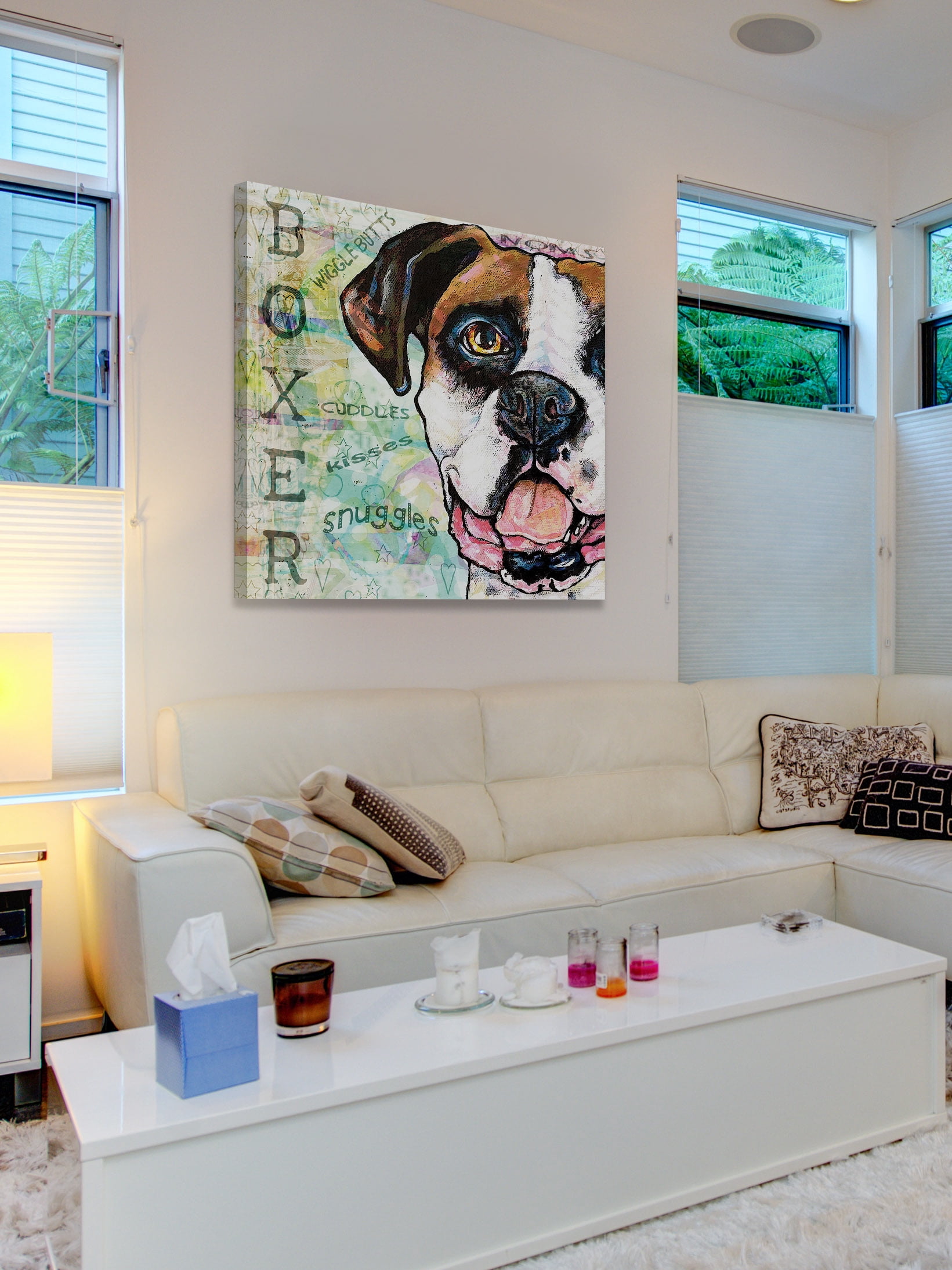 "Pop Art Boxer Mugshot" Painting Print on Wrapped Canvas