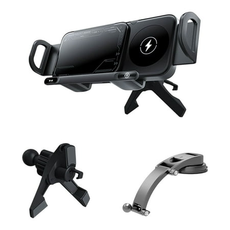 Smart 2-in-1 Auto-Rotating Car Phone Holder & Wireless Charger Wireless Charging Rotating Car MountFoldable with 15W Fast Charging Compatible with all mobile phones Smart 2-in-1 Auto-Rotating Car Phone Holder & Wireless Charger Wireless Charging Rotating Car MountFoldable with 15W Fast Charging Compatible with all mobile phones