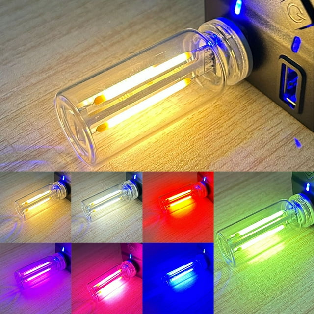 Lámpara nocturna USB con control táctil - Lámpara de noche LED de botella de cristal cerámica, 3 modos de luz, luz portátil para coche, hogar, regalos