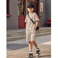 thumbnail image 6 of Arshiner Boys Drop Shoulder T-Shirt & Drawstring Waist Shorts Set Casual Summer Clothes, 6 of 6