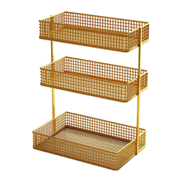 Cesta de frutas multicapa, cesta de almacenamiento , soporte de cesta de fruta de hierro de 3 capas para aperitivos, frutas, cocina, encimera
