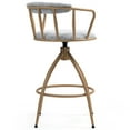 thumbnail image 6 of 26'' Beige Counter Height Bar Stools, Set of 2 | Comfort for Dining Room Use | Fabric Upholstery on Metal Frame | Simple Assembly with Instructions, 6 of 6