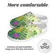 thumbnail image 6 of Fotbe Plants and Insects Pattern Women's Fuzzy Curly Fur Memory Foam Loafer Slippers Indoor Outdoor Slippers Winter Home Shoes-44/45, 6 of 7