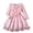 00-Pink83, variant on WOYY Girls Bow Long Sleeve Dress Mesh Birthday Party Princess Dresses, Pink, Sizes 3-7