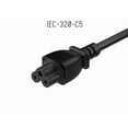 thumbnail image 5 of Cable Leader 6Ft 3-Prong Notebook Power Cord Nema 5-15P To C5 18Awg Svt 10A 125V, 5 of 6