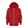 thumbnail image 2 of LYHaoo Girl's Pullover Zip-Up Hoodies Kids Oversized School Uniform Sweatshirt Jacket with Pockets,3-4 Years, 2 of 6