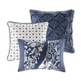 thumbnail image 6 of Home Essence Adela 7 Piece Cotton Printed Comforter Set, Indigo, King, 6 of 8