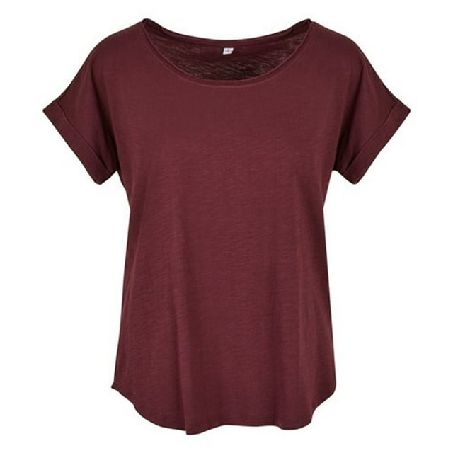 Build Your Brand Womens Long Slub T-Shirt