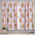 thumbnail image 2 of Ambesonne Gingerbread Man Valance & Curtain, Xmas Goodies, 55"x45", Multicolor, 2 of 6