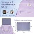 thumbnail image 4 of Ruvalino Multifunction Diaper Bag Backpack, Waterproof Baby Travel Bag for Newborns, Infants, and Toddlers, Taro Purple, 4 of 8
