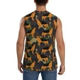 thumbnail image 4 of Balery German Shepherd Dog Men's Sleeveless Muscle Shirts Workout Tank Top, Moisture Wicking, Odor Protection-3X-Large, 4 of 8