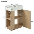 thumbnail image 5 of Modern 21.6" Small Bathroom Vanity with Ceramic Sink, Light Wood Grain and Side Storage, 5 of 6