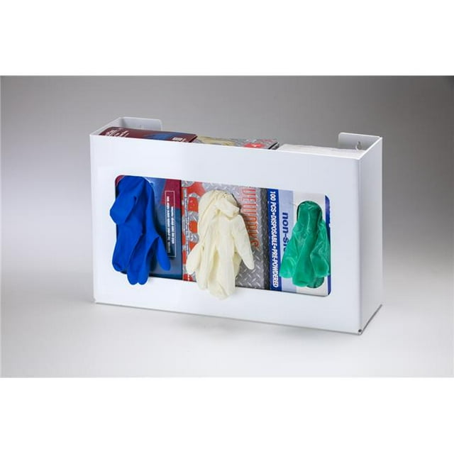 Rack Em Racks 5188-W Boîte à Gants Jetable avec Plastique Blanc Transparent - Grand - Boîte de 3 - 250 Unités