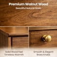 thumbnail image 5 of 26" Tall Mid-Century Modern Wood Nightstands Set of 2, 18" Wide Bedside Tables with 2 Drawers, Farmhouse Solid Wood Legs End Tables for Bedroom - Warm Acorn, 5 of 9