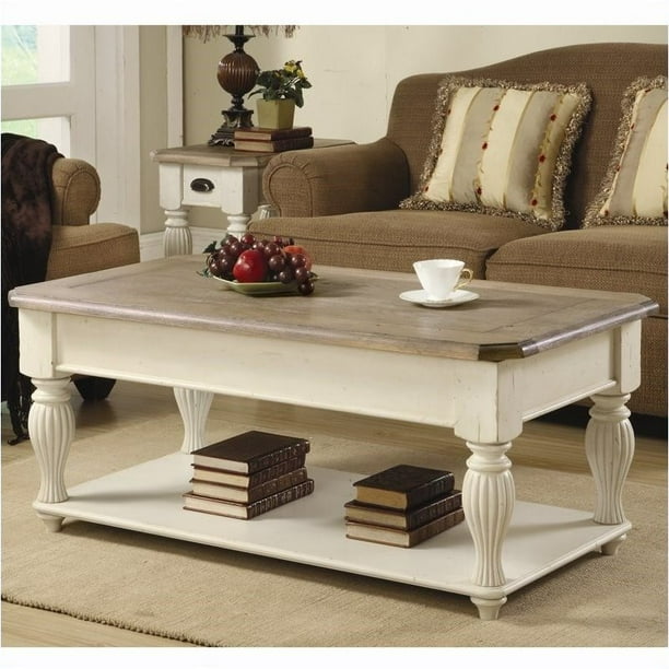 Beaumont Lane Lift Top Rectangular Coffee Table In Dover White Com - Distressed White And Brown Lift Top Coffee Table Beaumont Lane Lift Top Rectangular Coffee Table In Dover White Com - Distressed White And Brown Lift Top Coffee Table
