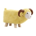 thumbnail image 2 of yotijay Animal Footstool Cartoon Footrest Ottoman for Living Rooms Entryway Playroom Yellow, 2 of 9