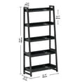 IRONCK Industrial Bookshelf 5Tier, Bookcase Ladder Metal Storage Shelf