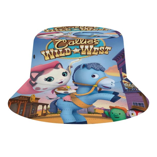 Oeste Salvaje de la Sheriff Callie Sombrero bucket para adultos, gorra de protección solar, sombrero de pescador plegable para viajes al aire libre, pesca y actividades de verano