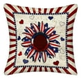 thumbnail image 2 of Clearance Under $5 Boovnll 4th of July Pillow Covers 18x18 - Red White Blue Stars Stripe Throw Pillow Covers, Linen Patriotic Pillow Covers for Memorial Day Home Sofa Decor, 4th of July Decorations, 2 of 6