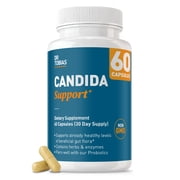 Dr. Tobias Candida Support, Gut Flora Balance Complex with Oregano, Caprylic Acid, Enzymes & Probiotics, Support Intestinal Detox Cleanse & Gut Health for Women & Men, 60 Capsules, 30 Servings