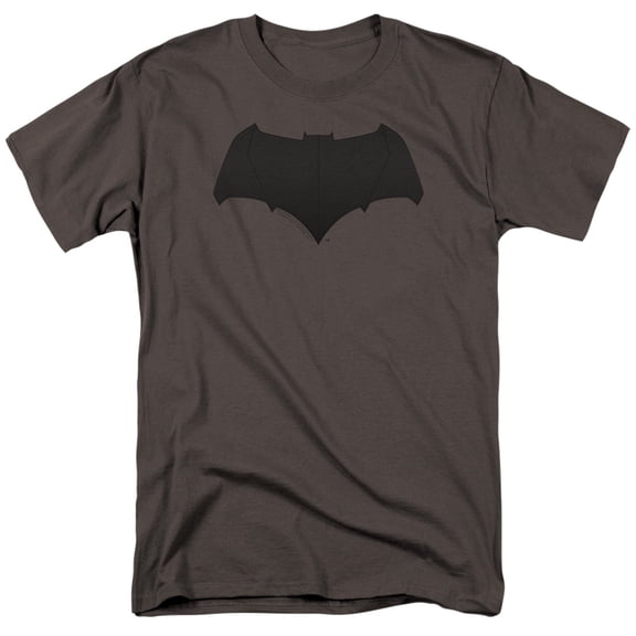 Justice League Movie Batman Logo S/S Adult 18/1 T-Shirt Charcoal