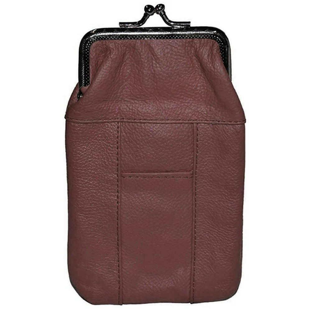 Silver Fever Leather Cigarette Case Wallet Framed 100s Women with Lighter Holder (5.5 * 4 *