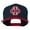 Navy Red, variant on Greek Alphabet PHI Embroidered Cap - Black Silver OSFM