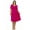 Hot Pink, variant on Women's Plus size Stylish Solid Faux Wrap Dress with Deep V-Neck