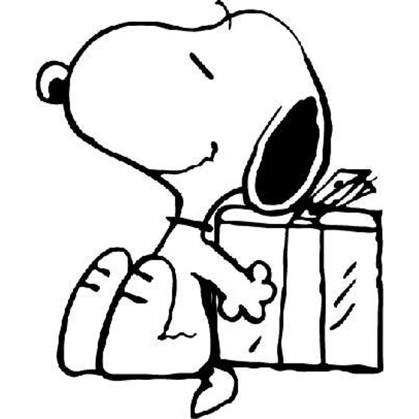 Snoopy Dog Gift Box Peanuts Cartoon Character Decors Wall Sticker Art Design Decal For Girls Boys Kids Room Bedroom Nursery Kindergarten Home Decor Stickers Wall Art Vinyl Decoration 40x35 Inch Walmart Com