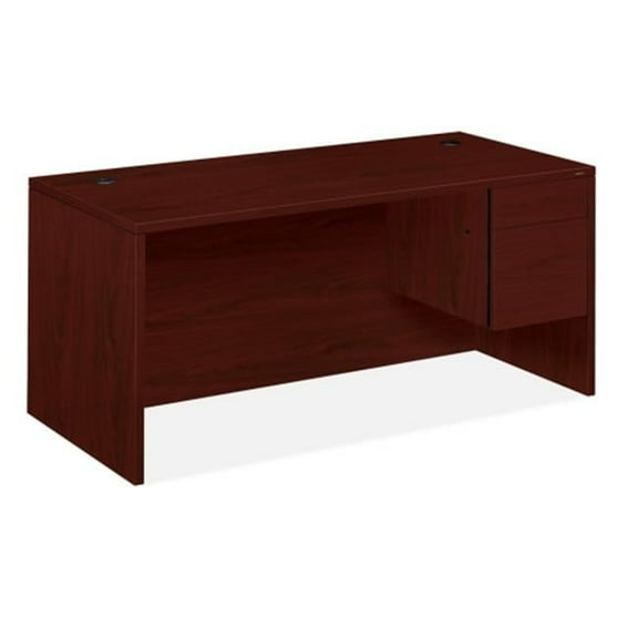 HON10583RNN Right Pedestal Desk  66 in. W x 30 in. D x 29.5 in. H  Mahogany