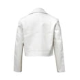 thumbnail image 3 of Chamarra George para Mujer, Corta, con Cierre Diagonal  Blanco Talla G, 3 of 4