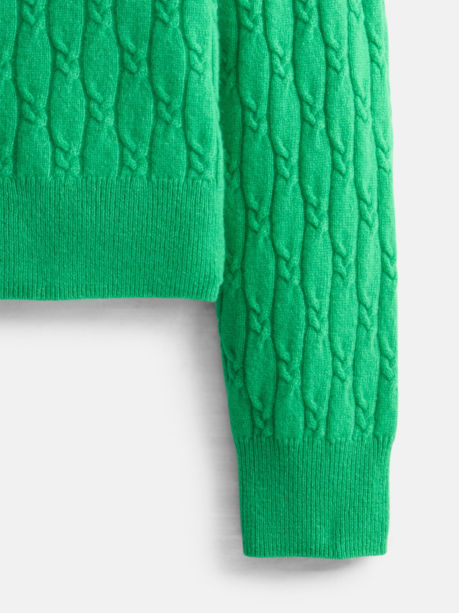 Free Assembly Toddler and Kids Cable Knit Cashmere Sweater with Puff Sleeves, Sizes 2T-5T and 6-12