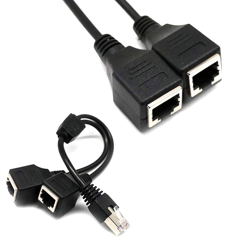 HUAGE Câble adaptateur répartiteur RJ45 CATS Ethernet RJ45 1 mâle vers 4  femelles LAN câble convertisseur convient pour LAN