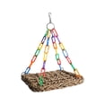 thumbnail image 1 of Flying Trapeze Bird Toy for Multi-Colored Chain, Seagrass Mat, Enrichment Toy Cockatiels, Snakes, Hamsters, Squirrels, Chameleons ( S ), 1 of 5