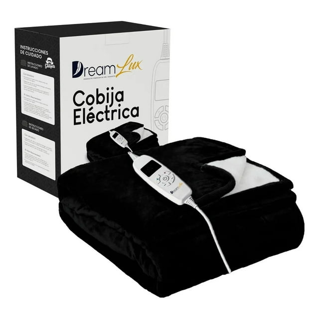 Cobija Eléctrica 152x177cm Cobertor Térmico Matrimonial Hot - Negro