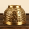 thumbnail image 4 of Brass Fu Bowl Folk Housewarming Gift Chinese Traditional Feng Shui Bowl Large, 4 of 7