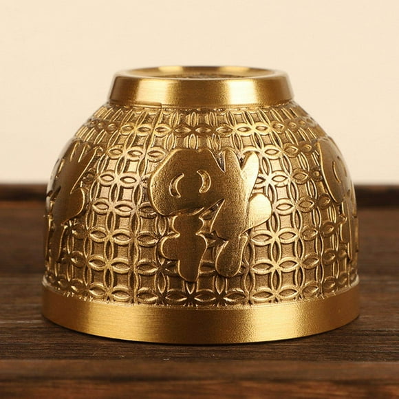 Brass Fu Bowl Folk Housewarming Gift Chinese Bowl good Traditional Feng Shui Bowl Small