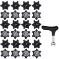 thumbnail image 1 of 2023-25 piezas de tacos fáciles de cambiar, zapatos de golf antideslizantes universales, con llave de clavos de golf, zapatos de dos pasadores Re-fg, 1 of 4